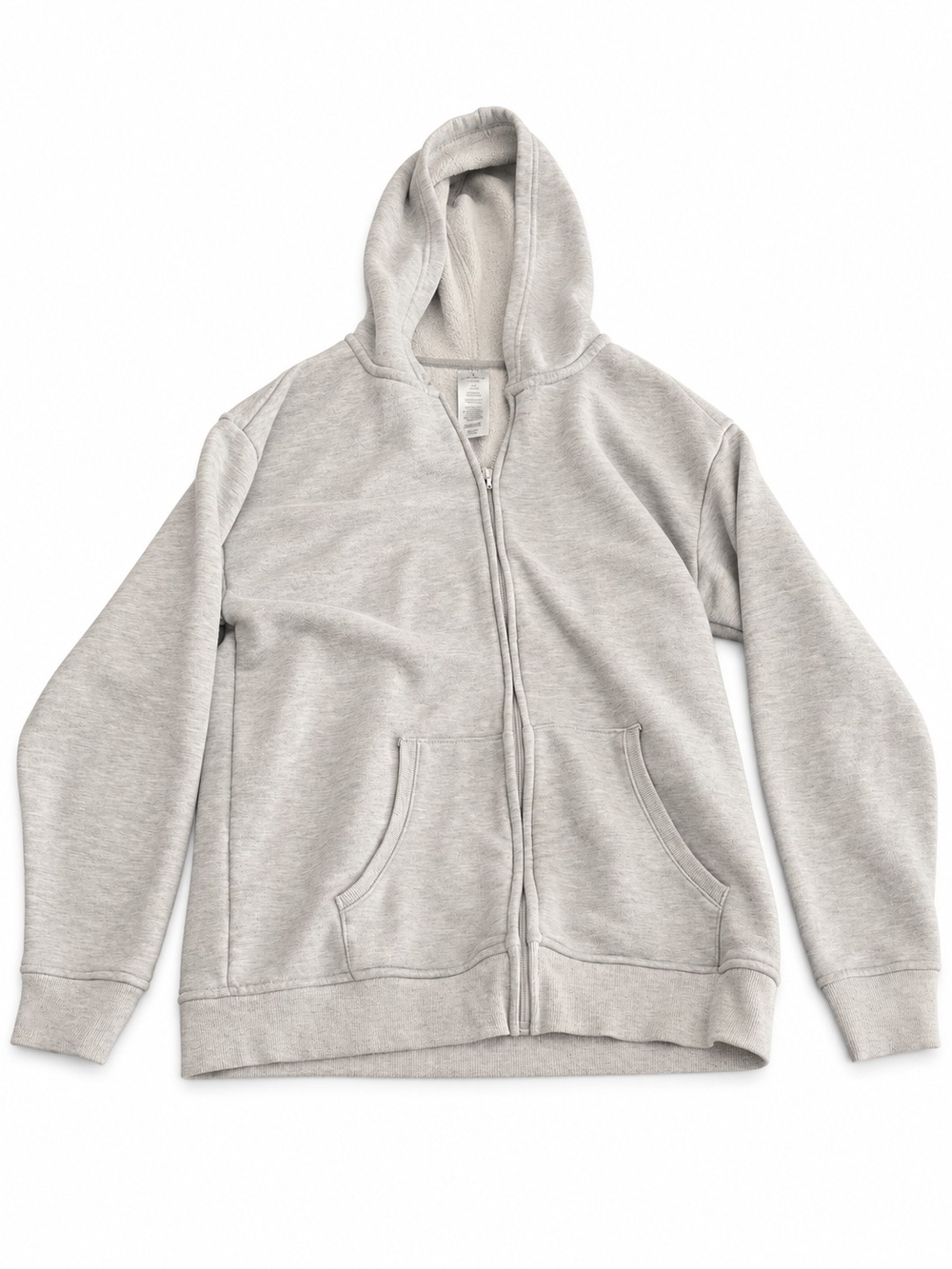 Danskin Full Zip Fleece Hoodie Gray Large